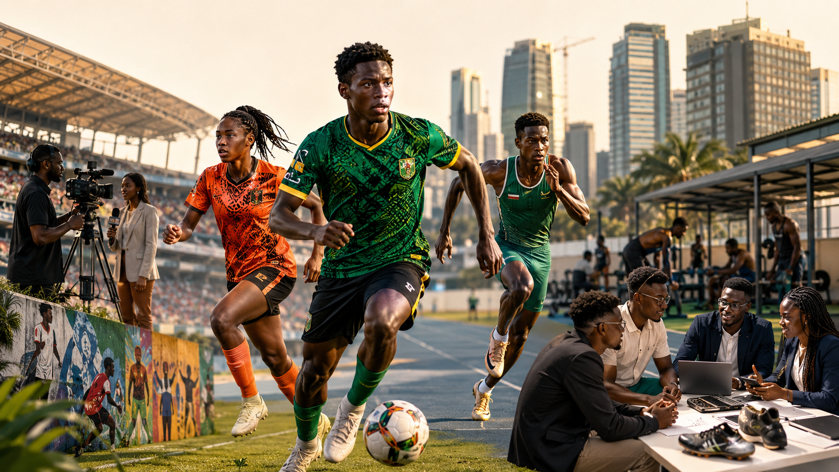 Jeunes sportifs ouest-africains à l’entraînement